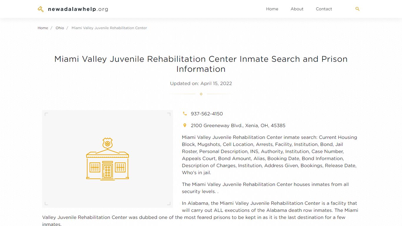 Miami Valley Juvenile Rehabilitation Center Inmate Search ...